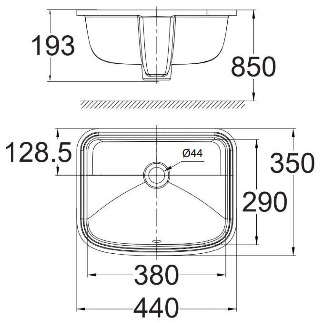 Ảnh Chậu rửa âm bàn American Standard WP-0468 2