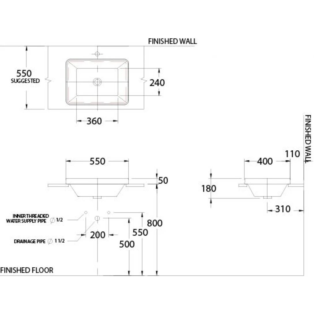 Ảnh Chậu rửa dương bàn Cotto C001017 2