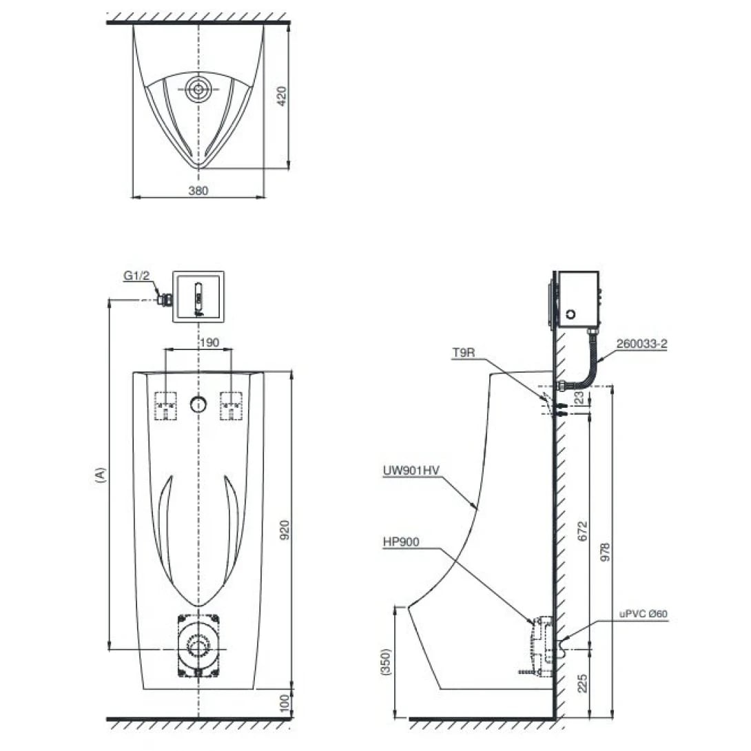 Ảnh Bồn tiểu nam TOTO UT901H 2