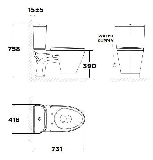 Ảnh Bồn cầu 2 khối American Standard VF-2162 2