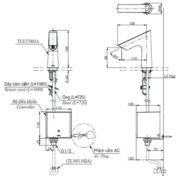 Ảnh Vòi chậu cảm ứng lạnh TOTO TLE27002V 2