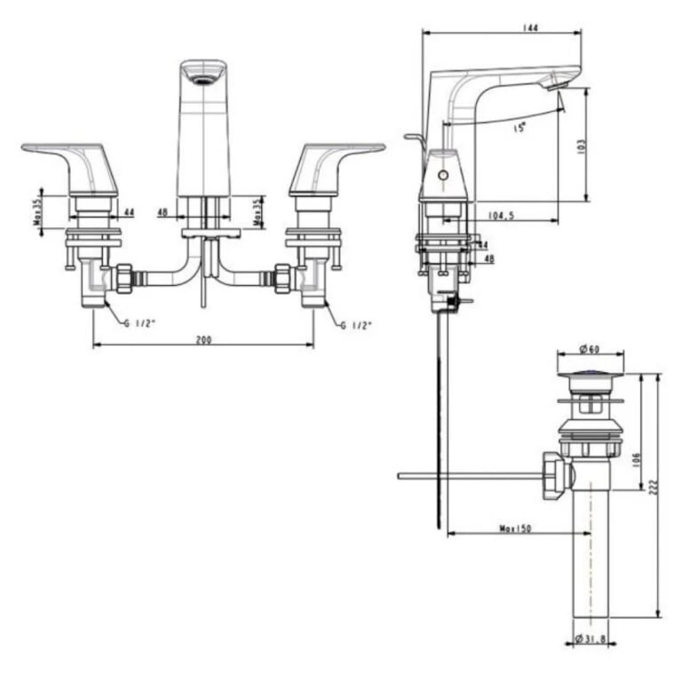 Ảnh Vòi bồn tắm American Standard WF-1703CS 2