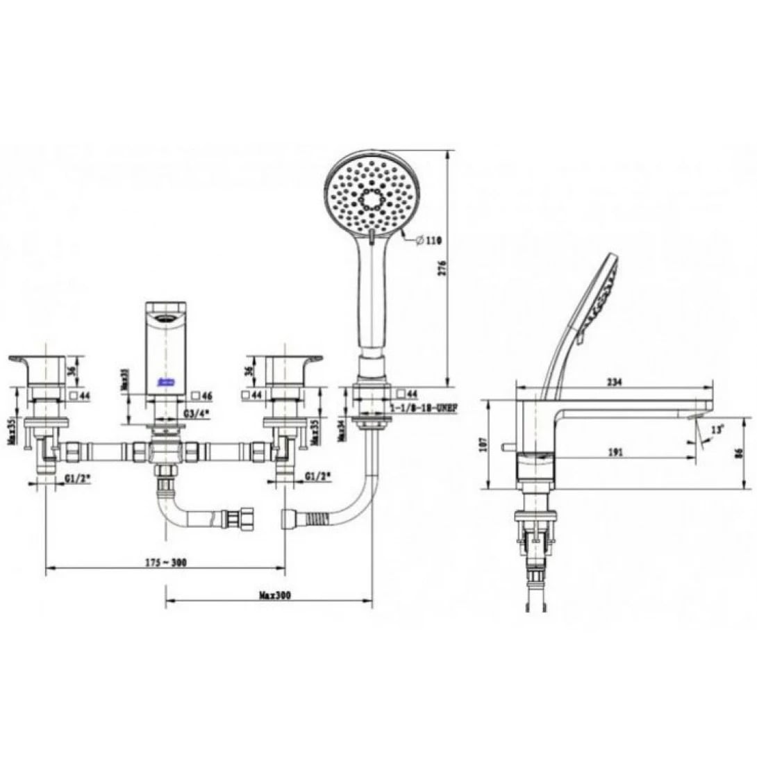 Ảnh Vòi bồn tắm American Standard WF-1300CS 2