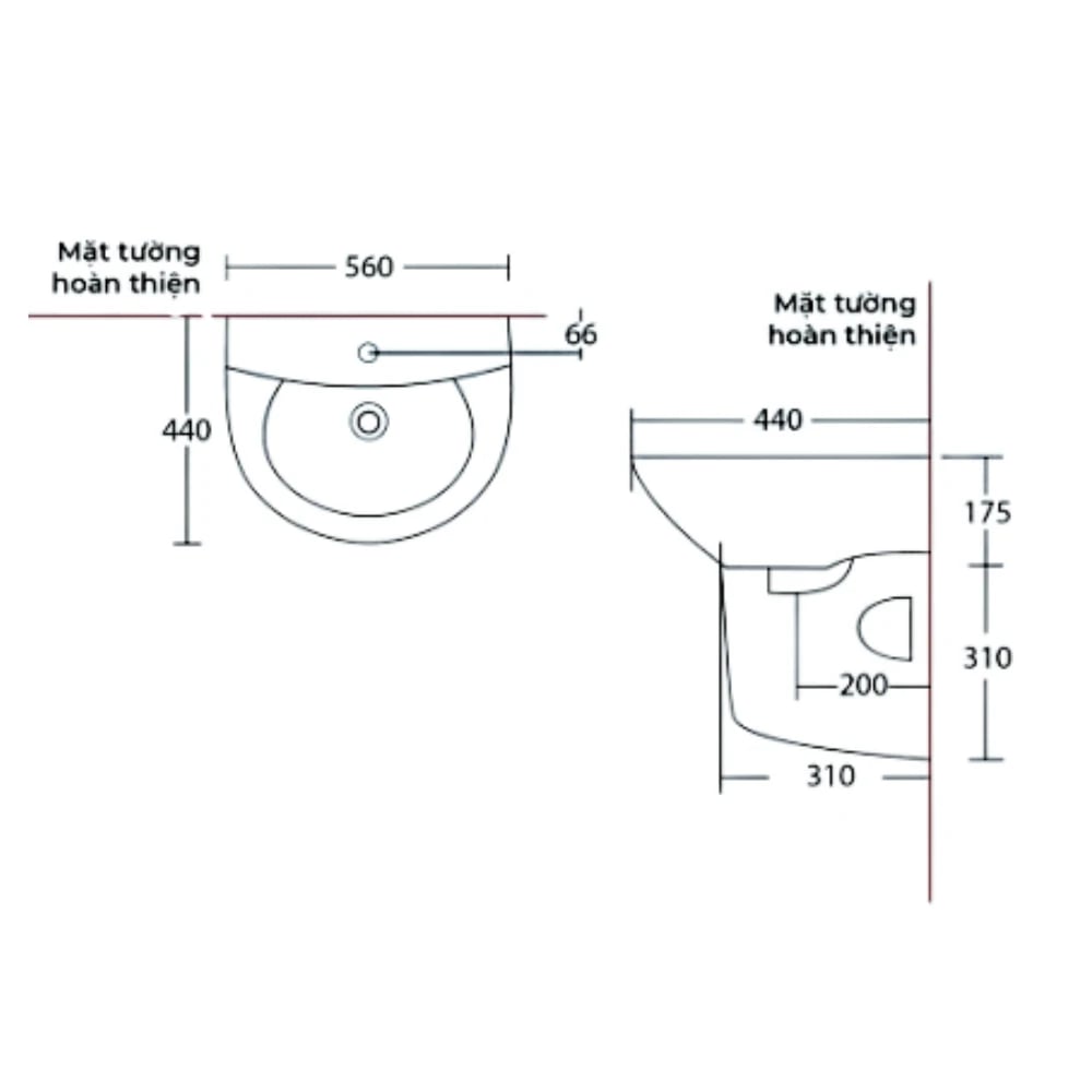 Ảnh Chậu rửa chân lửng Cotto C000606OS/C400000OS 2