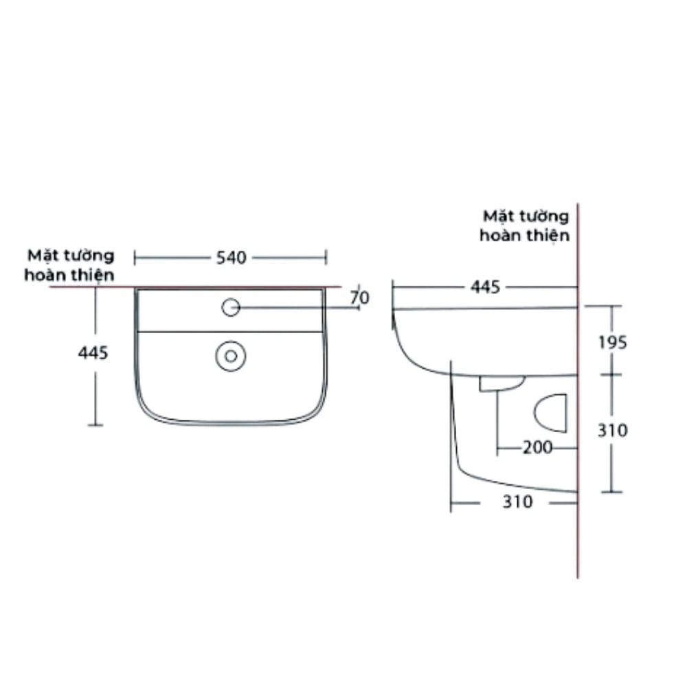 Ảnh Chậu rửa chân lửng Cotto C014/C420 2