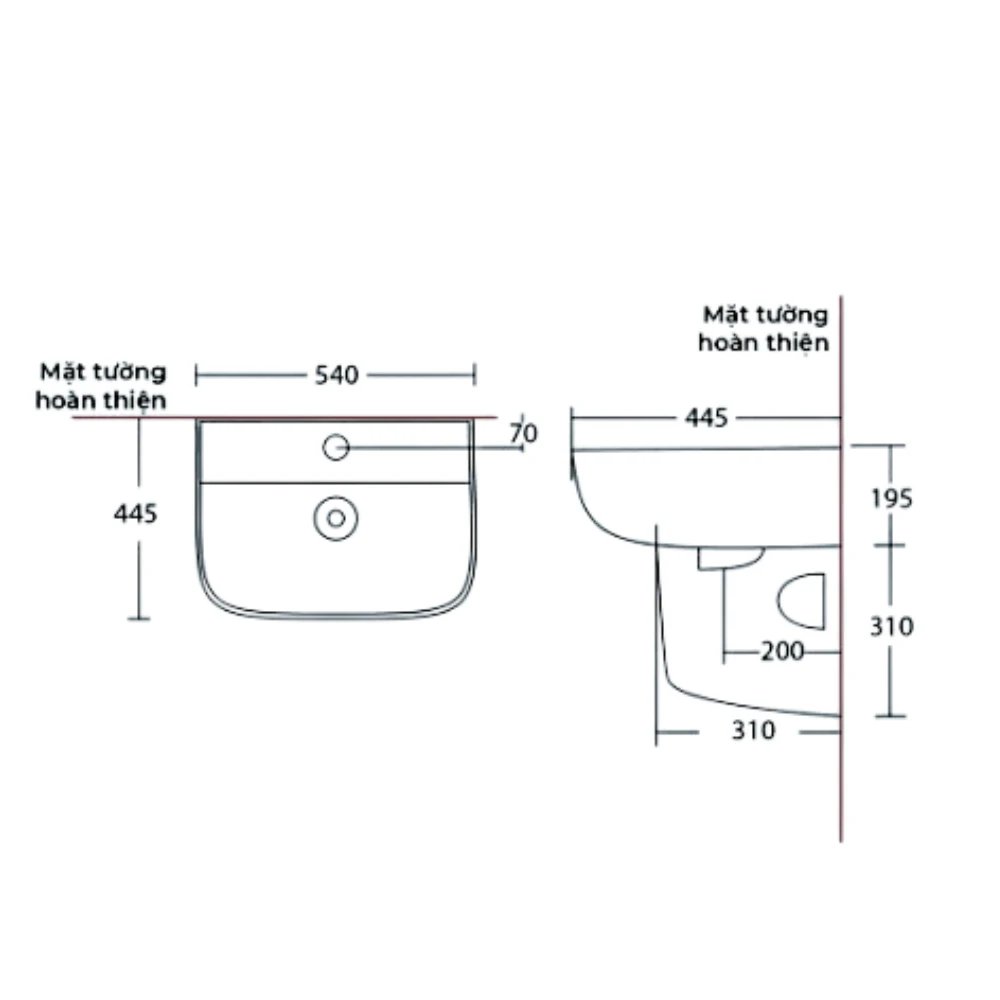 Ảnh Chậu rửa chân lửng Cotto C014/C420 2