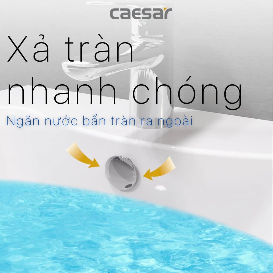 Ảnh Chậu rửa treo tường Caesar LF5263 + PF2463 4