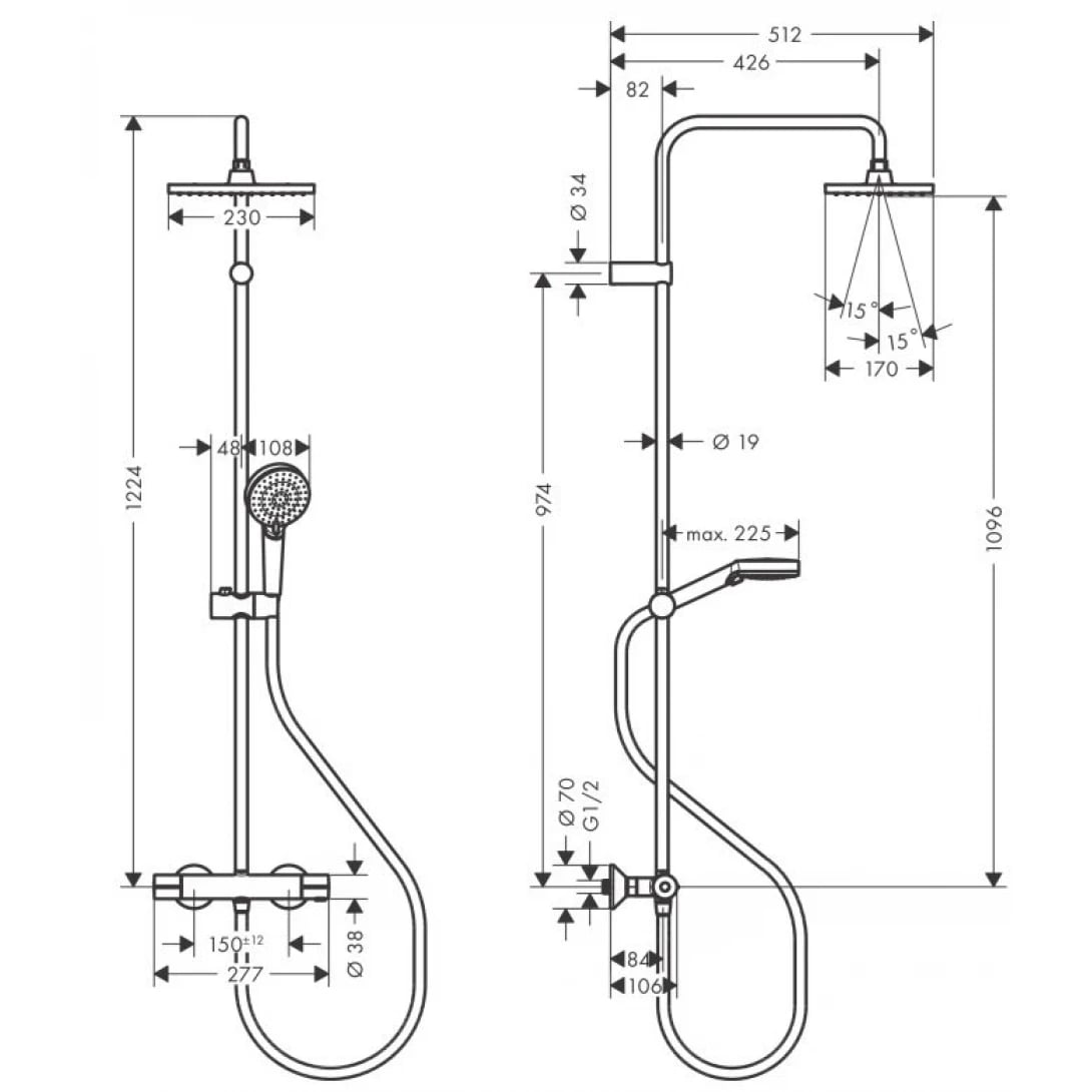 Ảnh Sen tắm cây Hansgrohe 26286007 2