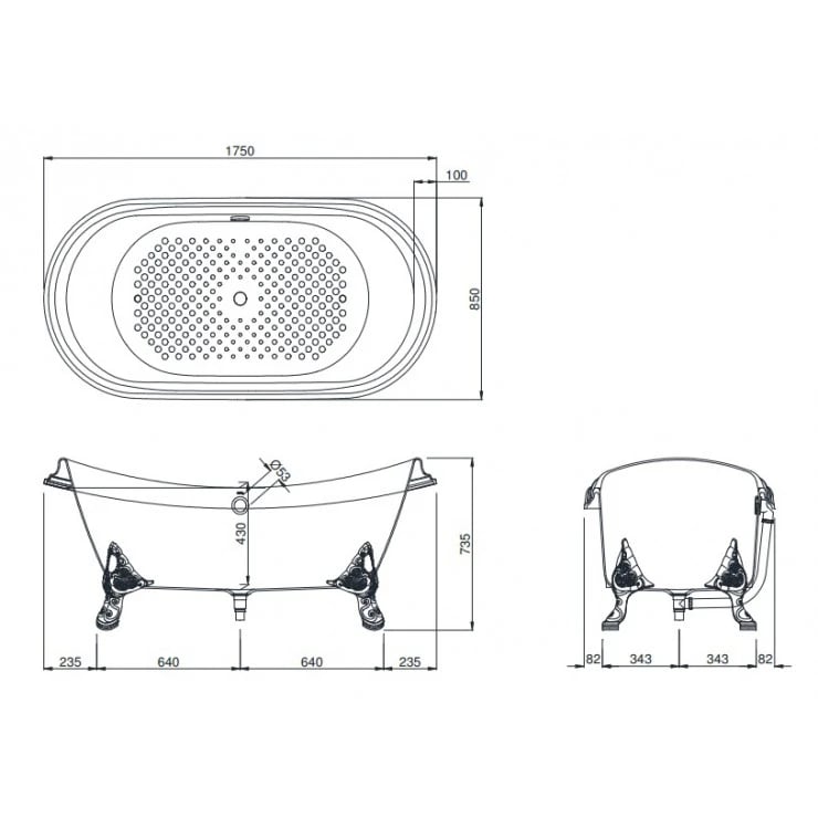 Ảnh Bồn tắm đặt sàn TOTO FBY1756PTGE 2