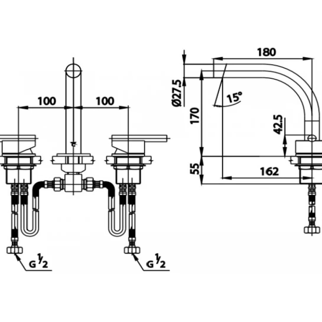 Ảnh Vòi chậu nóng lạnh COTTO CPF202A#GR2 2