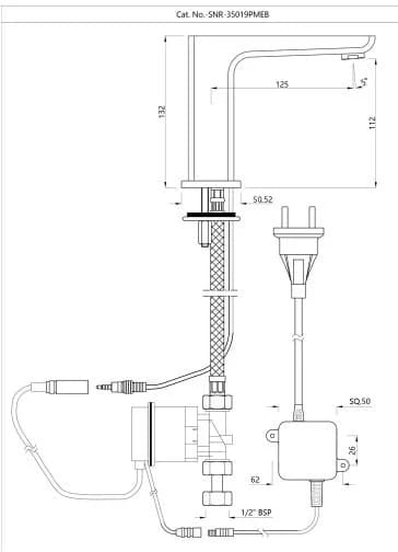Ảnh Vòi chậu cảm ứng Jaquar SNR-CHR-35019PMV 2