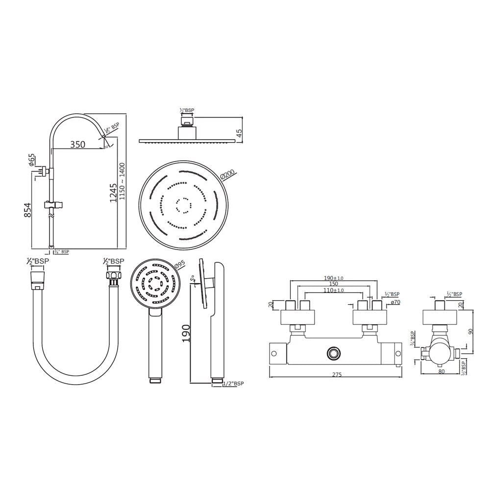 Ảnh Sen tắm cây Jaquar FLR-CHR-5653SHKV 2
