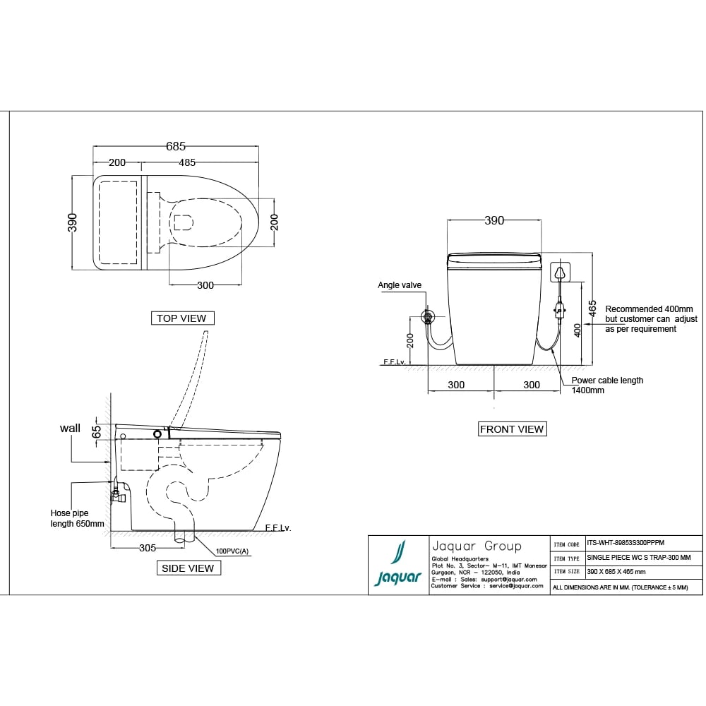 Ảnh Bồn cầu thông minh Jaquar ITS-WHT-89853S300PPPMAT 2