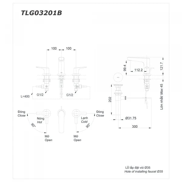 Ảnh Vòi chậu TOTO TLG03201BB 2