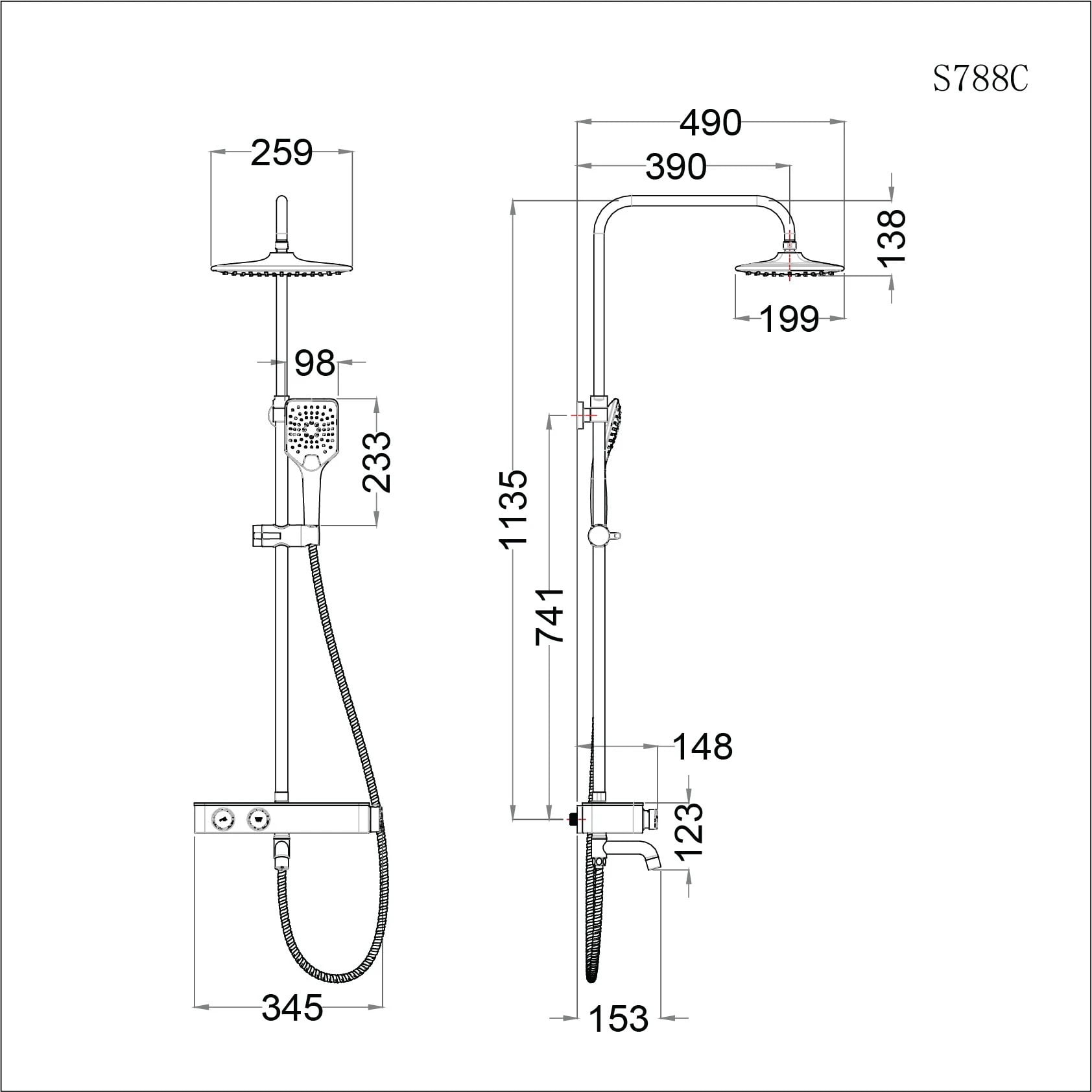 Ảnh Sen tắm cây nhiệt độ Caesar S788C 2