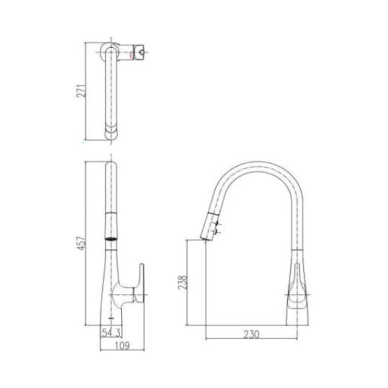 Ảnh Vòi rửa bát Inax SFV-900SX 2