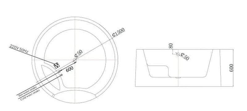 Ảnh Bồn tắm NOFER NG-3888 2