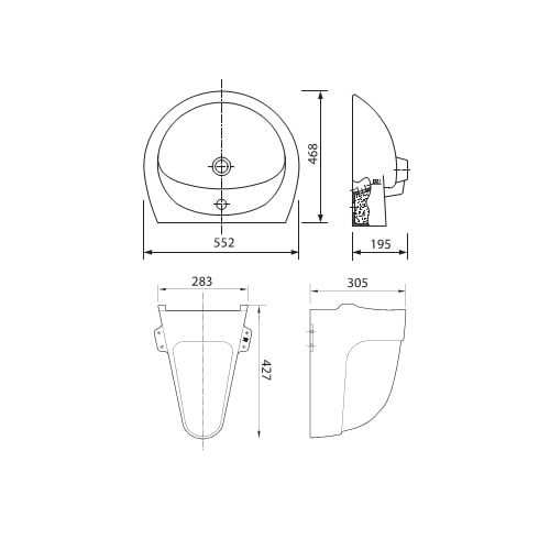 Ảnh Chậu treo tường Viglacera BS409 2