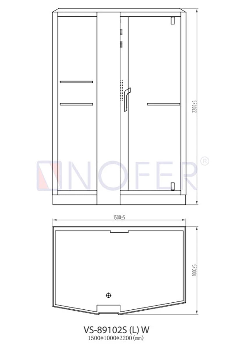 Ảnh Phòng xông hơi NOFER VS-89101S White 2