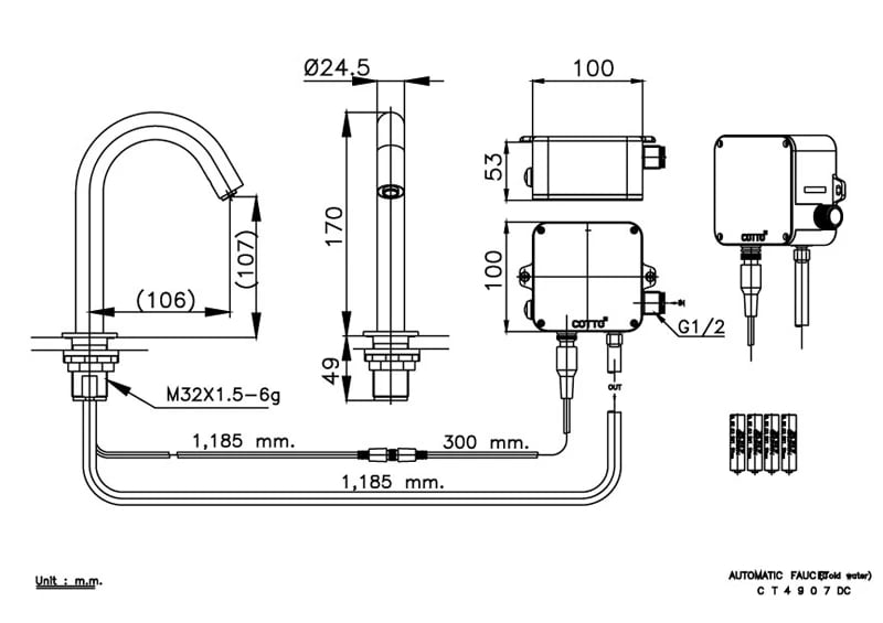 Ảnh Vòi chậu cảm ứng Cotto CT4907DC 2