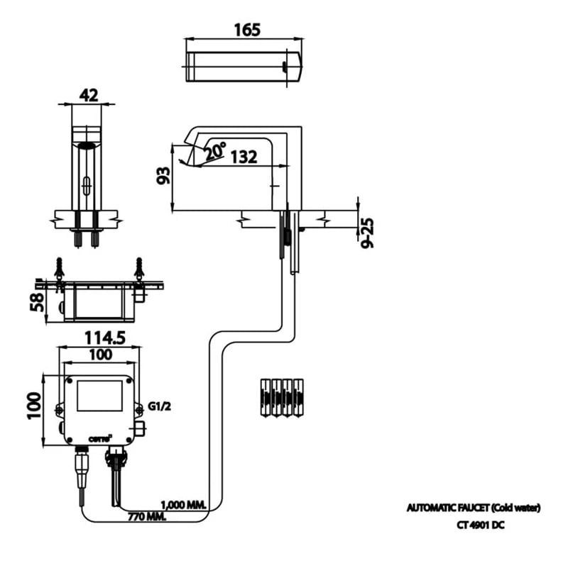 Ảnh Vòi chậu cảm ứng Cotto CT4901DC 2