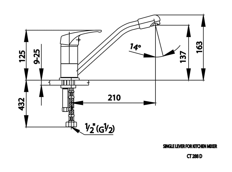 Ảnh Vòi rửa bát Cotto CT288D 2