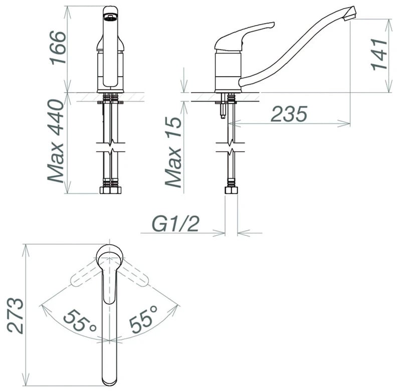 Ảnh Vòi rửa bát Viglacera VG714 2
