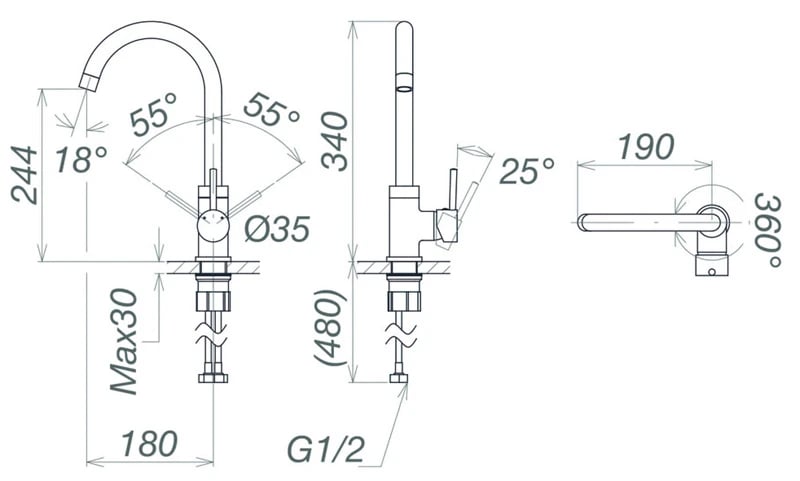 Ảnh Vòi rửa bát Viglacera VG731 2