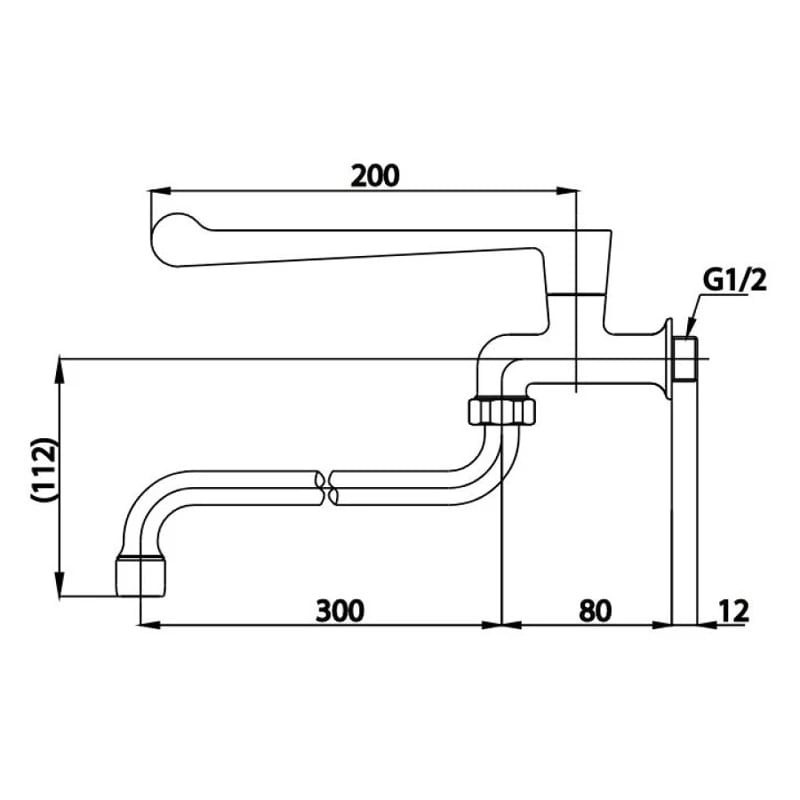 Ảnh Vòi chậu gắn tường Cotto CT1154C37 5