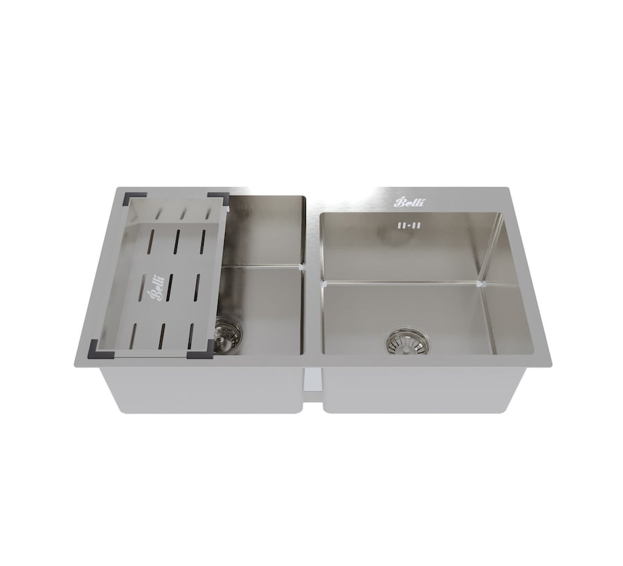 Ảnh Chậu Luxury âm bàn 2 hộc lệch BL8245AB2 5
