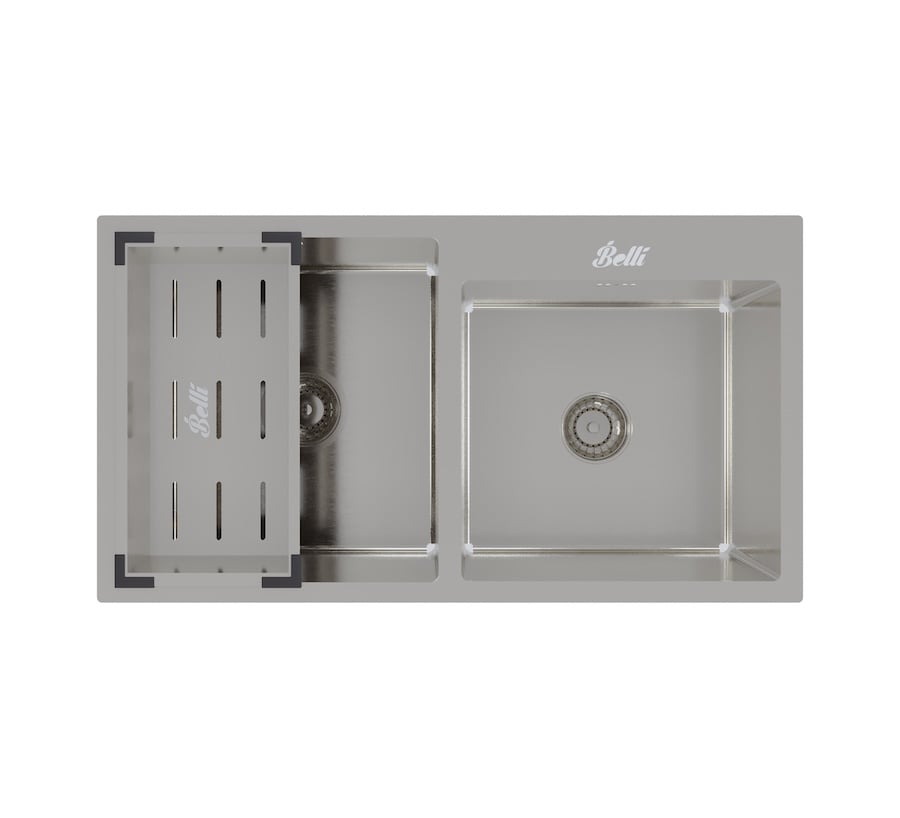 Ảnh Chậu Luxury âm bàn 2 hộc lệch BL8245AB2 4