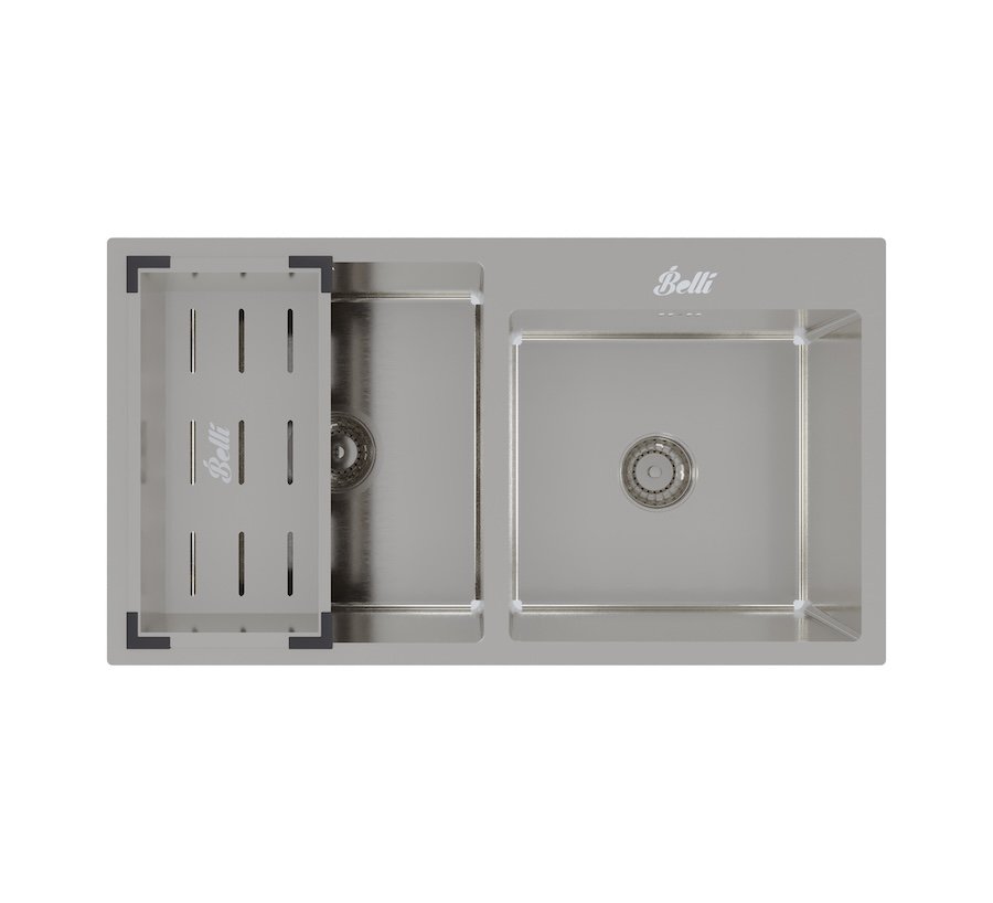 Ảnh Chậu Luxury âm bàn 2 hộc lệch BL8245AB2 4