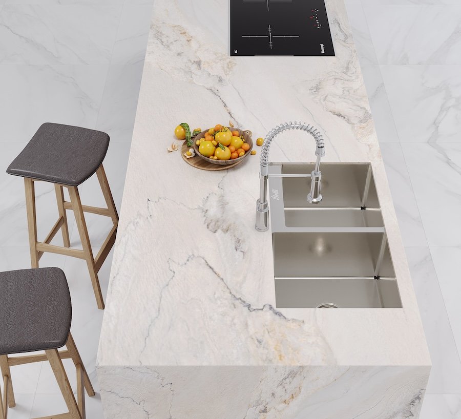 Ảnh Chậu Luxury âm bàn 2 hộc lệch BL8245AB2 2