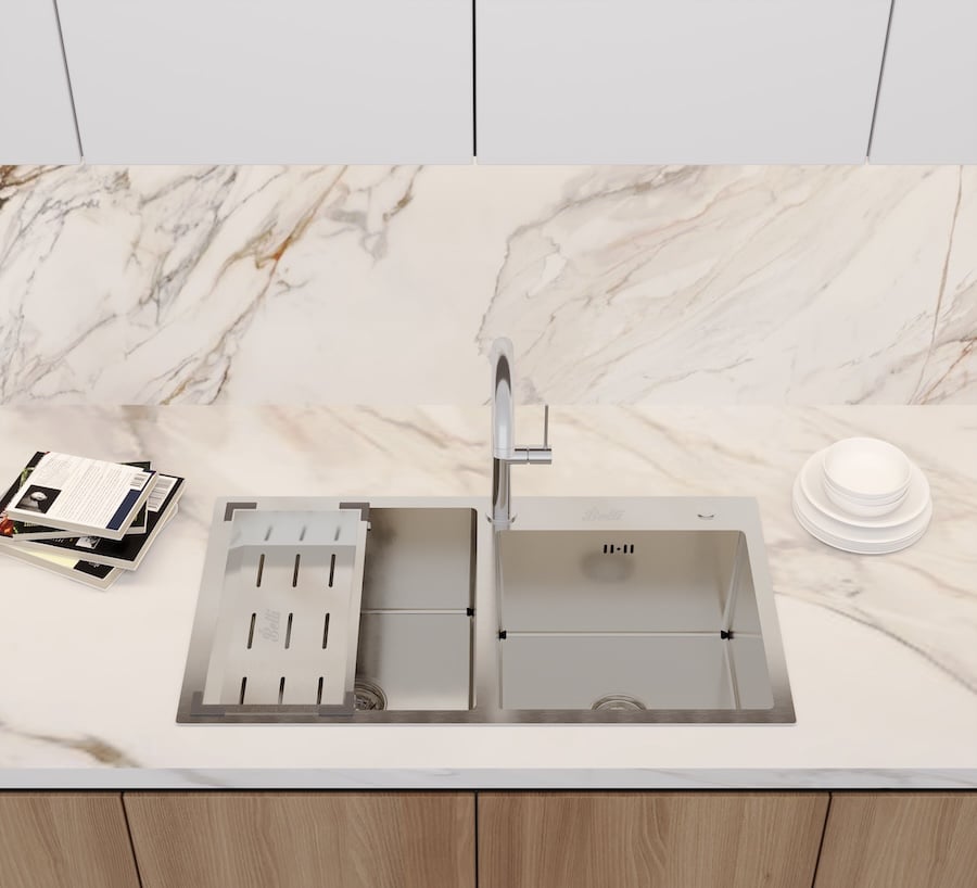Ảnh Chậu Luxyry 2 hộc lệch BL8245L 2