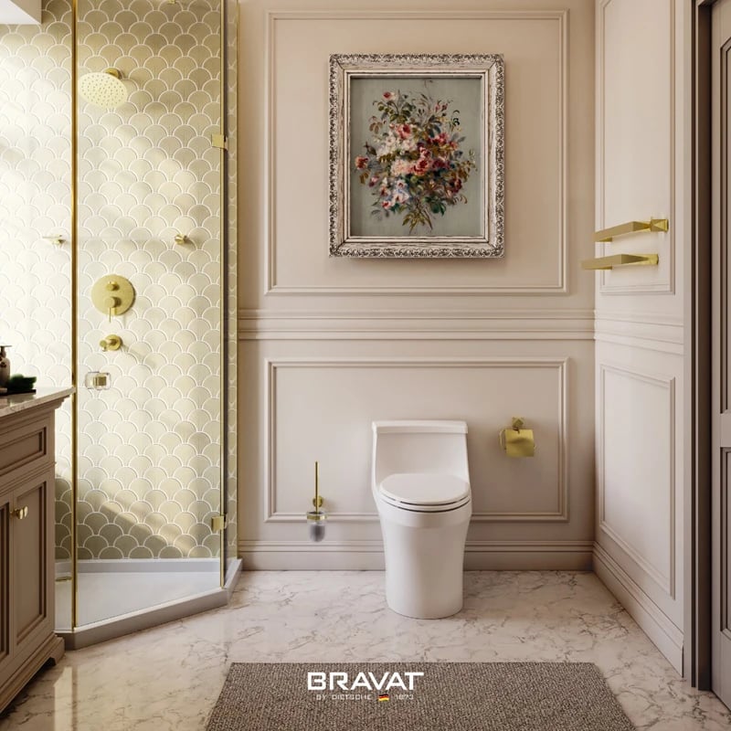 Ảnh Bồn cầu 1 khối Bravat C2183W-3A-ENG 4