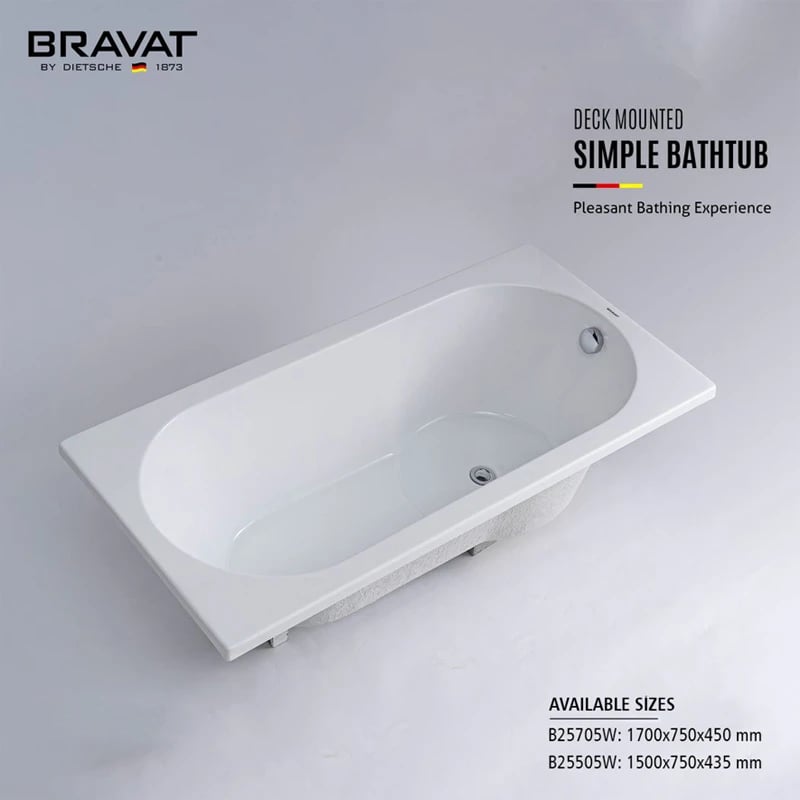 Ảnh Bồn tắm xây Bravat B25705W 4