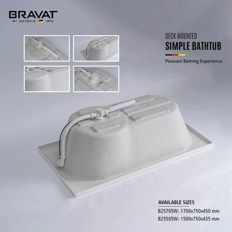 Ảnh Bồn tắm xây Bravat B25705W 5