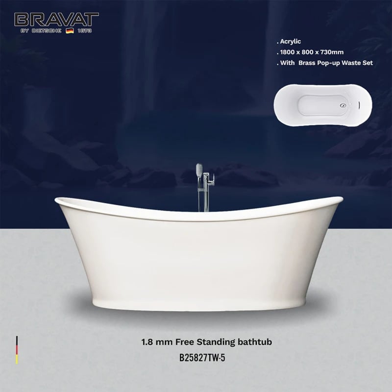 Ảnh Bồn tắm đặt sàn Bravat B25733TW-5 2