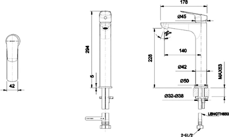 Ảnh Vòi chậu rửa Bravat F1429564CP-A-ENG 2