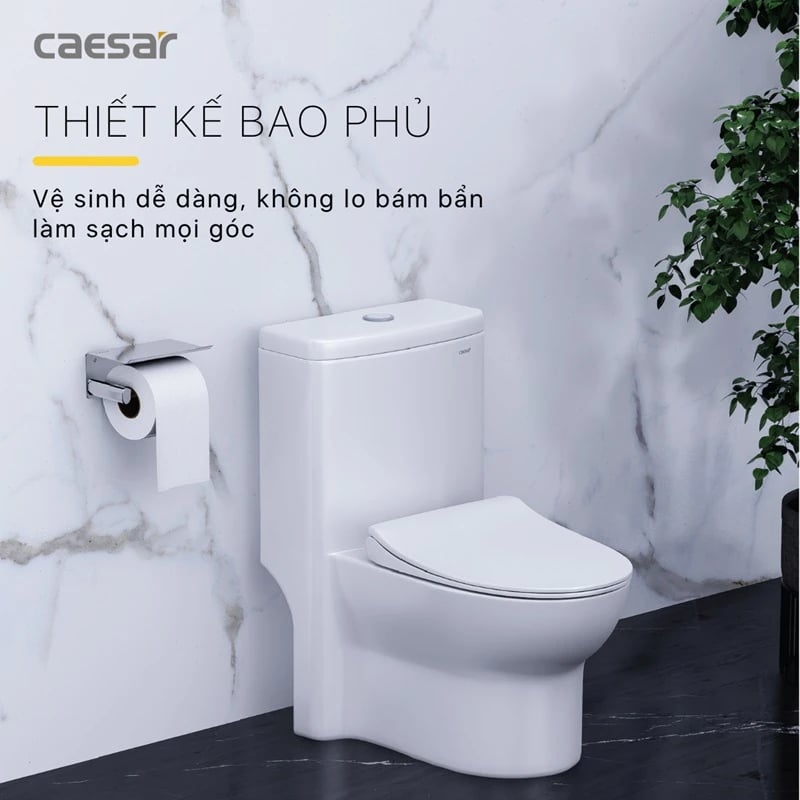 Ảnh Bồn cầu 1 khối Caesar C1352 3