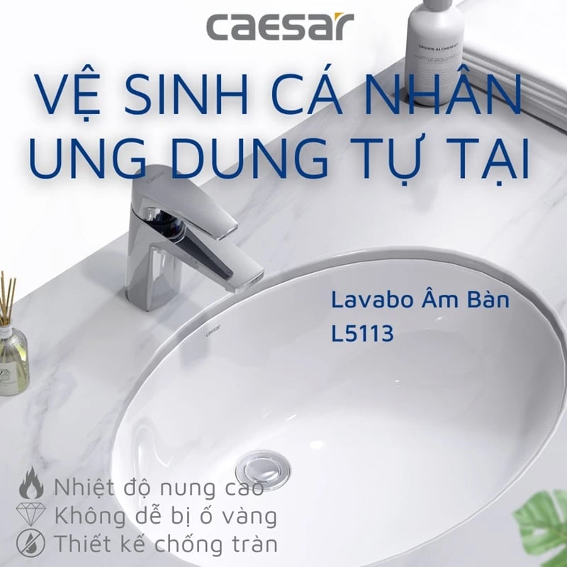 Ảnh Chậu rửa âm bàn Caesar L5113 3