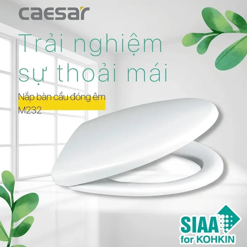 Ảnh Nắp bồn cầu Caesar M232 nhựa ABS 3