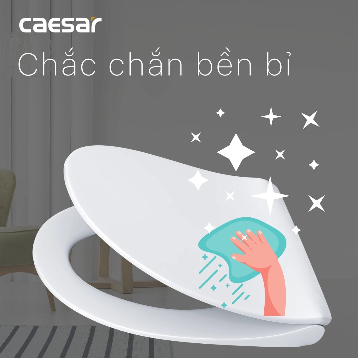 Ảnh Nắp bồn cầu Caesar M284 2