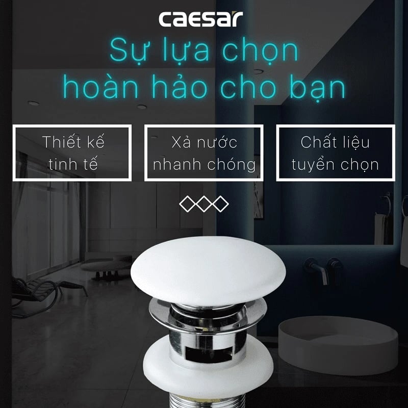 Ảnh Trụ xả nắp sứ Caesar BF404H 3