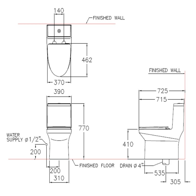 Ảnh Bồn cầu 1 khối Cotto C11000OS 2