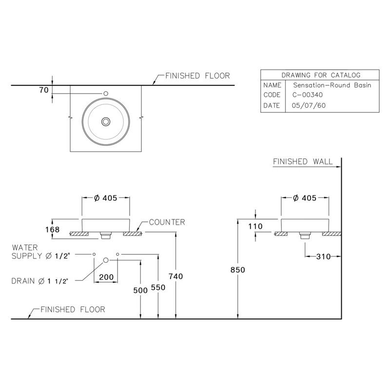 Ảnh Chậu rửa dương bàn Cotto C00340 MBK 2