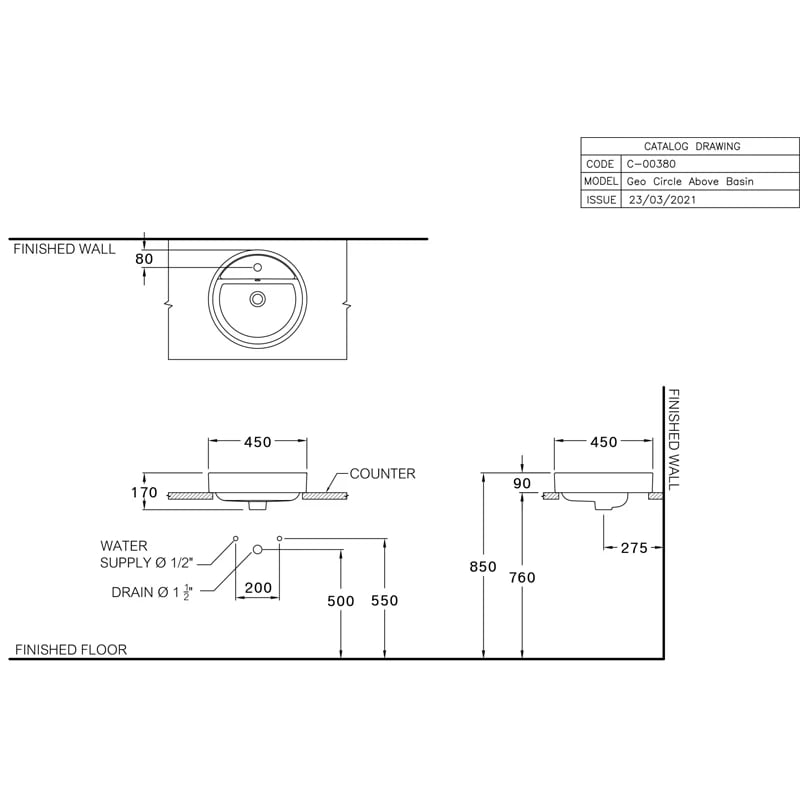 Ảnh Chậu rửa dương bàn Cotto C00380 MBK 2