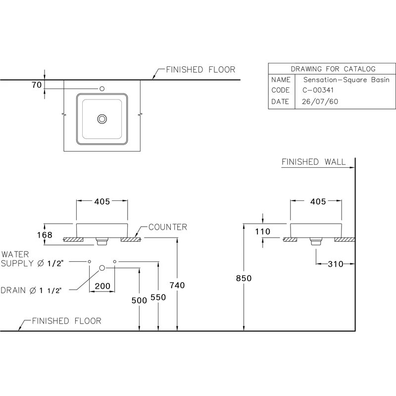 Ảnh Chậu rửa dương bàn Cotto C00341 MWH 2