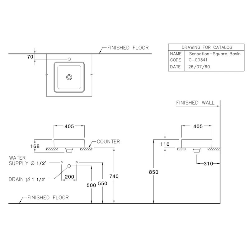 Ảnh Chậu rửa dương bàn Cotto C003417 2