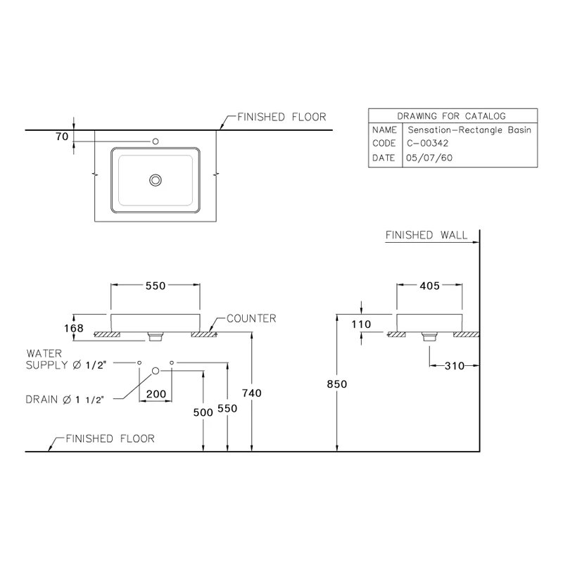 Ảnh Chậu rửa dương bàn Cotto C003427 2